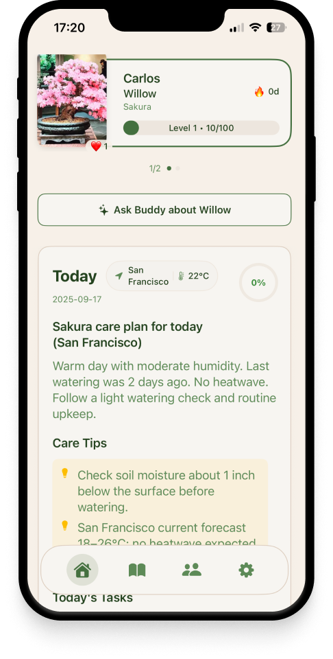 Bonsai Buddy App